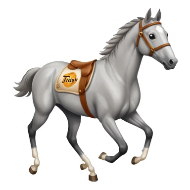 Bottle Tito’s running gray racehorse sticker