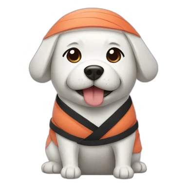 Dog dressed as nigiri sticker