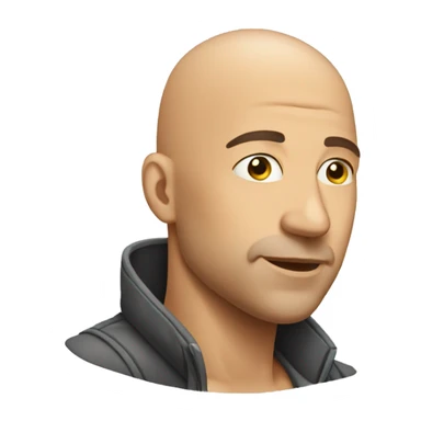 A bald man looxmaxing sticker