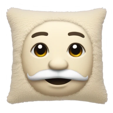 beige sherpa pillow sticker