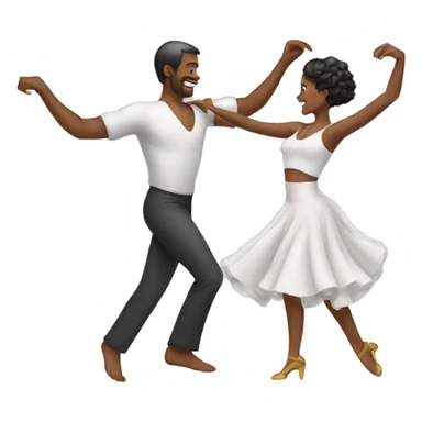 Dancing woman with a dancing man sticker