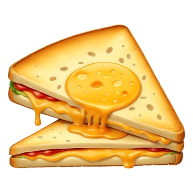 baked triangular cheese sandwich sticker