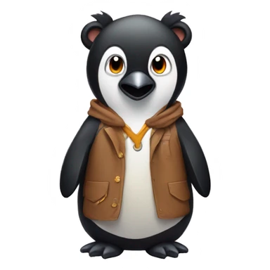 Penguin dress like a bear sticker