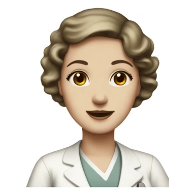 nurse 1920s neutral face sticker