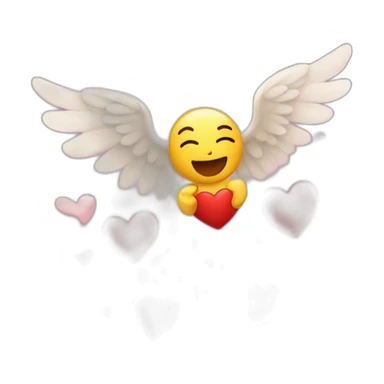 flying hearts sticker