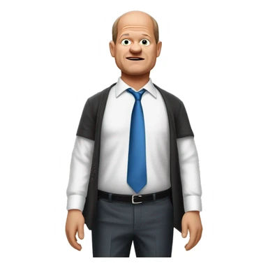 Olaf Scholz photorealistic shrugs sticker