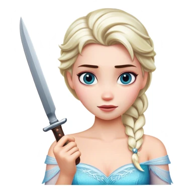 Elsa with knife sticker