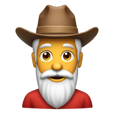 Santa clause wearing a cowboy hat sticker