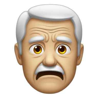 angry old man crying sticker