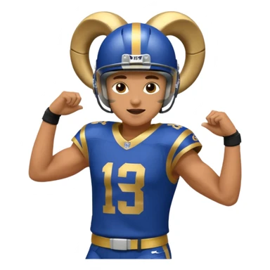 Aiden Hutchinson dancing on rams sticker