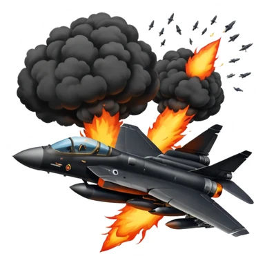 Fighter jets dropping bombs sticker