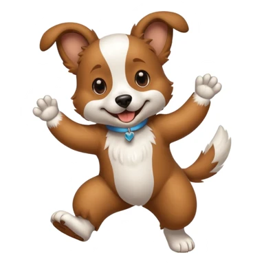 dancing dog or puppy sticker