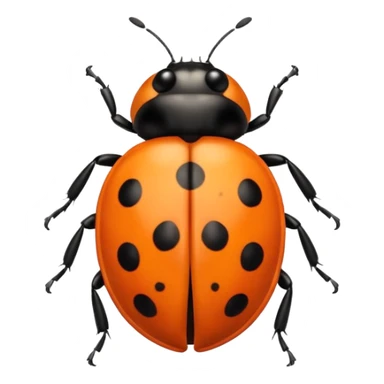 orange ladybug sticker