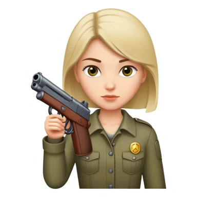 Girl with a gun sticker