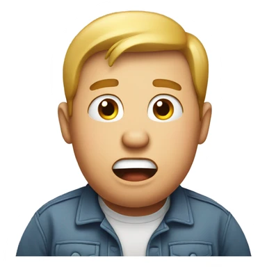 Fat surprised person sticker