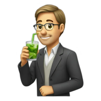 teacher drinking mojito sticker