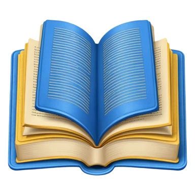 livro azul aberto sticker