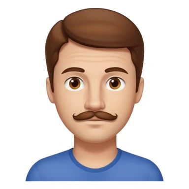 Benson Boone (b.2002) with brown hair and thin mustache sticker