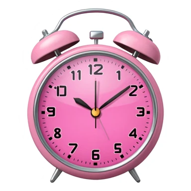 alarm oclock aesthetic and ios.18.1 and to show six in the morning color pink no hands clock alarm oclock sticker