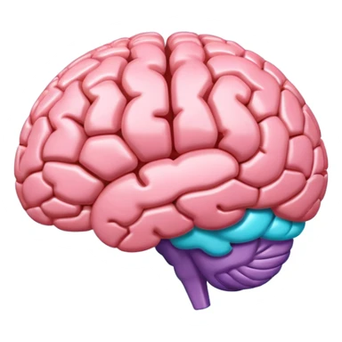 brain: 3d Icon with color of D0B8FF
 sticker