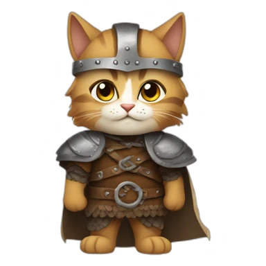 a cat in a viking costume sticker