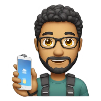 UI product designer holding phone sticker