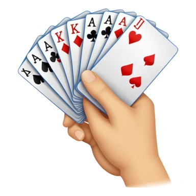 Shuffling a desk of cards sticker