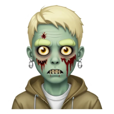 zombie add some rapper earings sticker