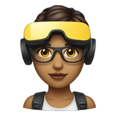 Graphic Designer colombian girl with VR headset sticker