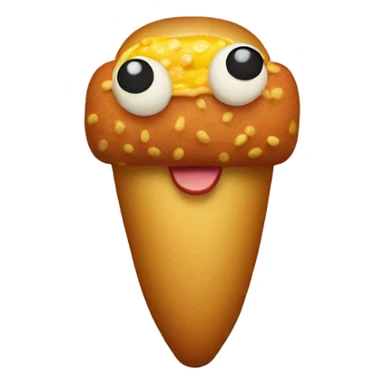 Corndog with a wool sweater sticker