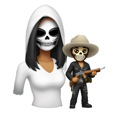 Caveira + fogo sticker