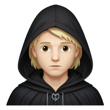 Hooded blonde man sticker