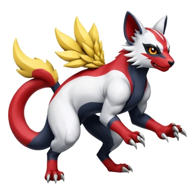 Genet-Absol-Zeraora-Primagen-fusion-creature  sticker