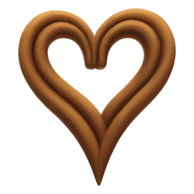 Spiral shaped heart sticker