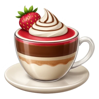cappucino de morango 🍫 com moranguinho sticker