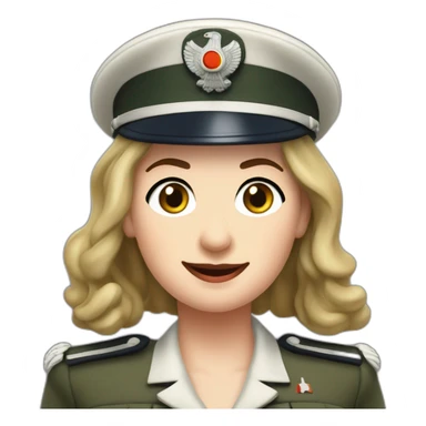 Victoria Coren German ww2 uniform underwear model mash potato party sticker