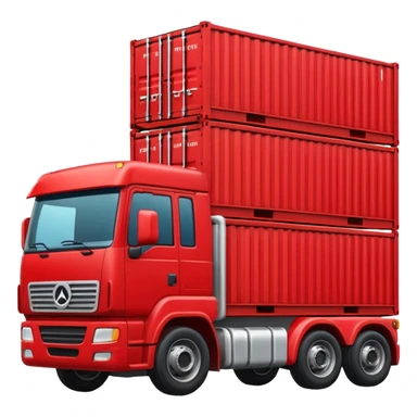 truck holding container sticker