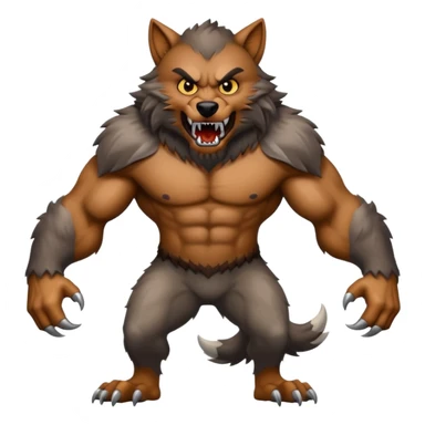 Create an emoji of Werewolf full bodied sticker
