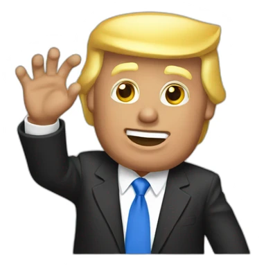 Donald Trump waving sticker