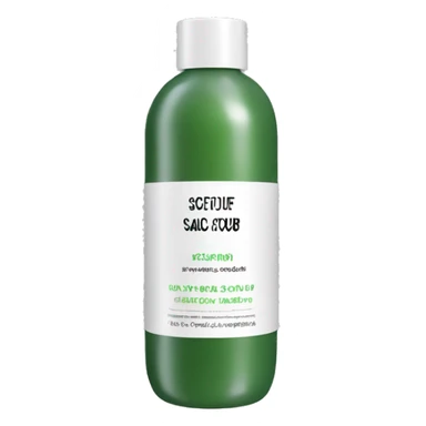 bottle of scalp scrub with label sticker