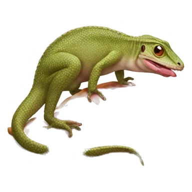 lizard eating ham sticker