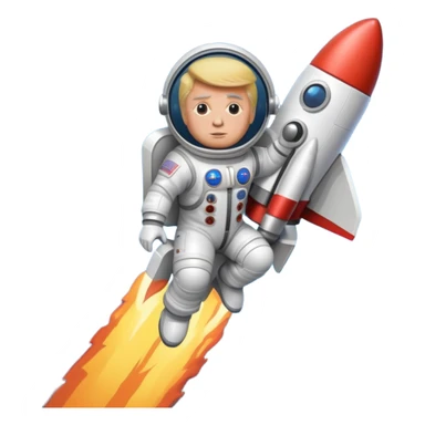 trump on rocket  sticker