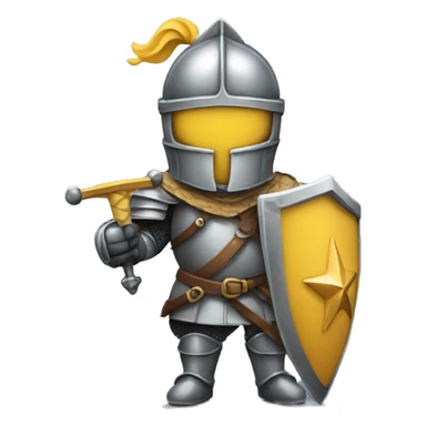 Knight holding star sticker