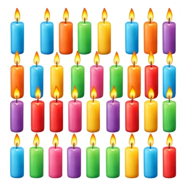 25 number candles sticker
