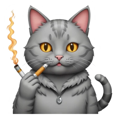 A cat smoking a cigarette  sticker
