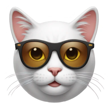 Cat with sunglasses Christmas present  sticker