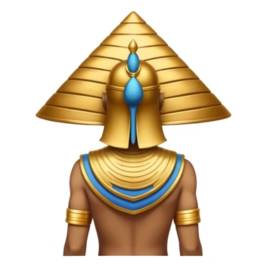 backview pharaon hat round sticker