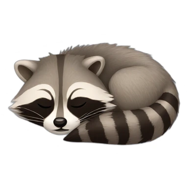 Raccoon sleeping sticker