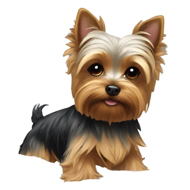 Yorkie in the snow sticker