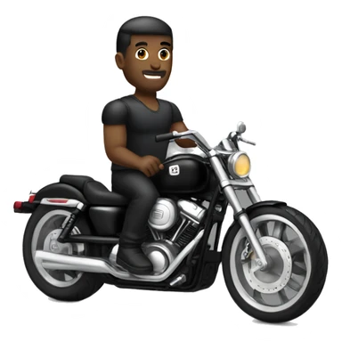 Muscle white man in black custom bike sticker